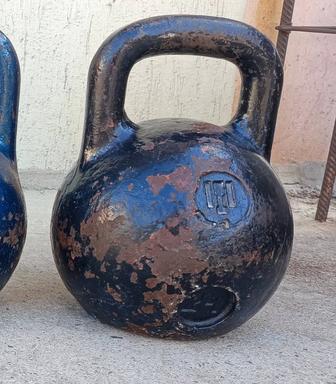 Гиря 24 кг советская чугунная