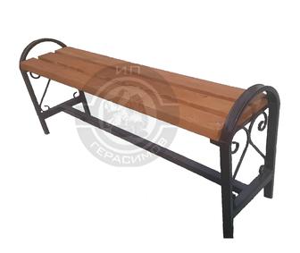 Скамейка без спинки с боковым узором