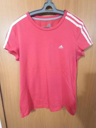 Футболка оранжевая, б/у, adidas