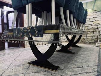 Большой обеденный стол 350 см х120 см премиум-класс