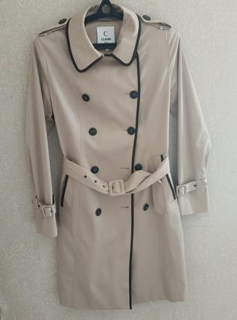 Элегантный тренч Clasna с контрастной отделкой (как новый)
