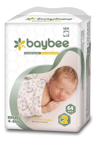 Подгузники Baybee S, 64 шт