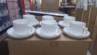 Кружка чайная пара 6 тарелка 6 кружка