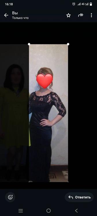 Продам шикарное атласное платье.