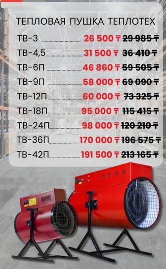 Тепловые пушки дизельные и электрические