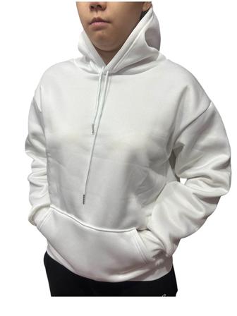 Белый худи с капюшоном