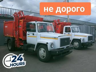 Мусоровоз, вывоз мусора в контейнерах