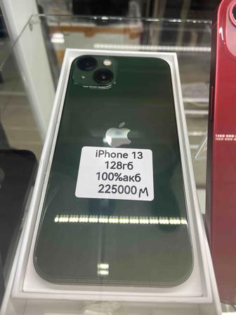 Телефон iPhone 13 128гб 100%акб