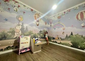 Поклейка обоев и галтелей без швов