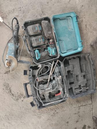 Продается перфоратор, шуруповерт, болгарка набор