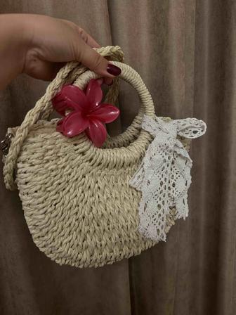 Сумка пляжная солома