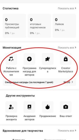 Монетизация тик тока