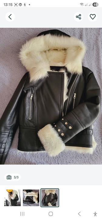 Дубленка из тосканы , натуралка кожа и мех