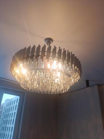 Навеска люстры,софиты,бра