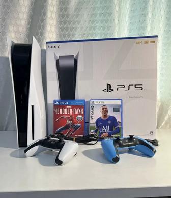 Sony playstation 5 1тб новый с
дисководом плюс 400игр 2 диска