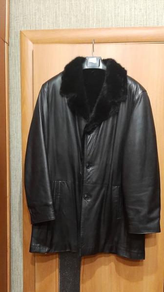 Турецкая куртка натуральная кожа,мех