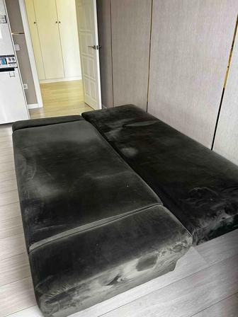 Диван раскладной -Цвет Хаки велюр Антивандальный