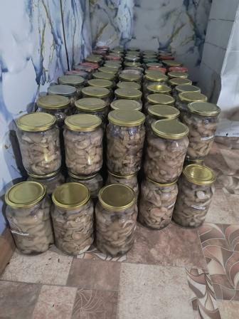Маринованный грибы 1л 3500тг, 0,7л 2500тг Маслята ,Валуй.