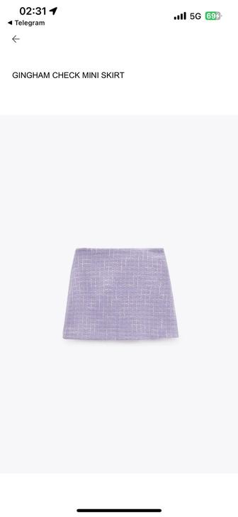 Мини юбка в клетку Zara