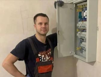 Электрик замена выключателя, подключение плиты и установка люстры!