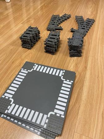 Составные части железной и автодороги LEGO