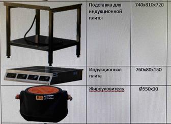 Плита индукционная 4конфорочная поставка и жироуловитель для общепита
