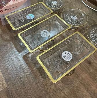 Продаю посуду Gunes 6шт (нарезка и конфетница или для печенье)