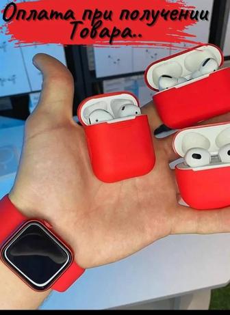 Airpods 3/4, 2, pro2/3 премиум качество с шумоподавлением, чехол в подарок