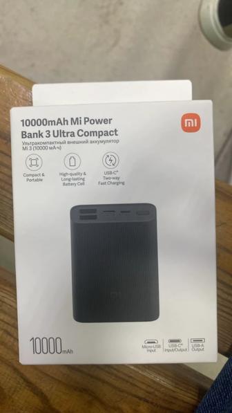 xiaomi mi power bank 3 ultra compact 10000 мач черный