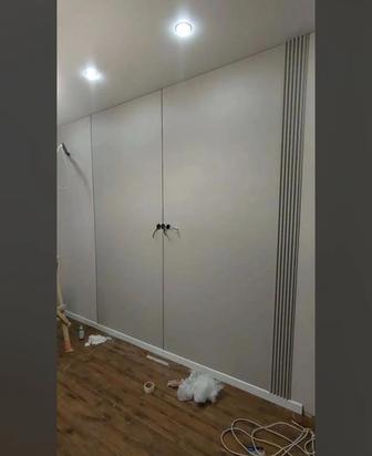 Монтаж гибкого мрамора