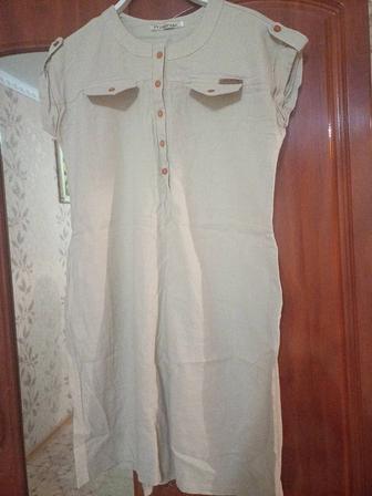 Женская одежда, платье лен для лета.