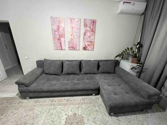 Угловой диван 320х160 см, раскладной с нишами для хранения
