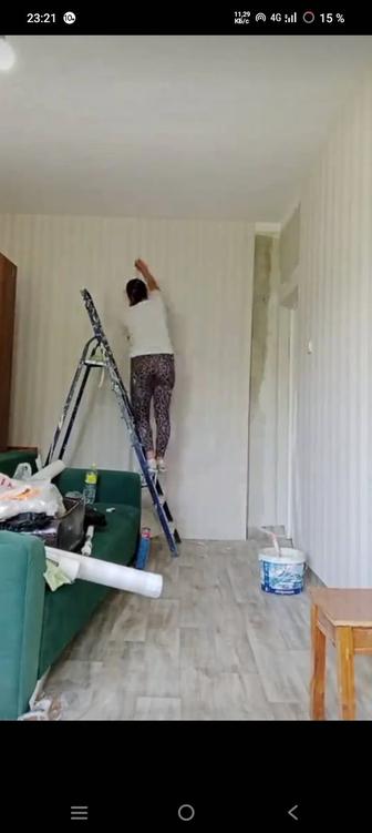 Поклейка обоев в Алматы