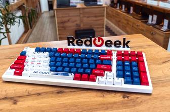 Игровая Клавиатура Bloody S98. Sports Navy. белый. Магазин Red Geek
