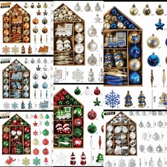 Елочные игрушки новые 70 шт