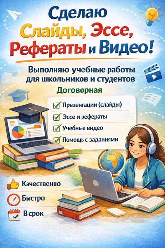 Выполняю учебные работы для школьников и студентов
