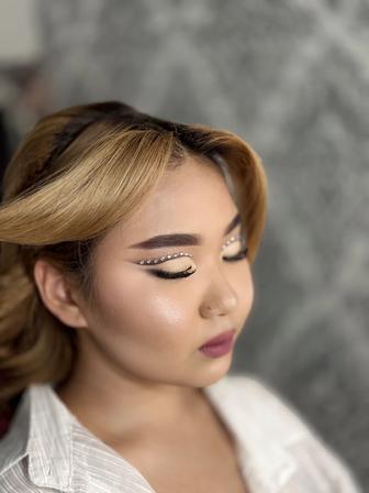 Макияж прическа