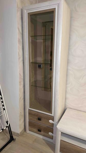 Шкаф с зеркалом и выдвижными полками