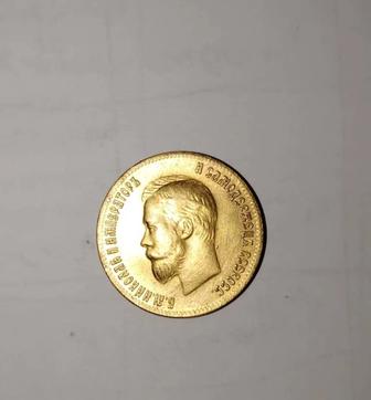 Монета 10 рублей 1909 года (царский червонец)