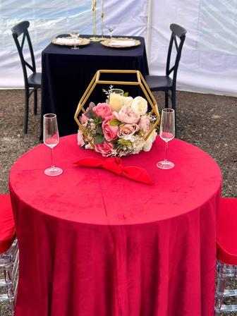 Аренда посуда скатерти полный комплект для сервировки