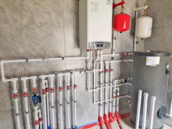 Монтаж отопления в домах, квартирах от 150м2, установка газовых котлов.