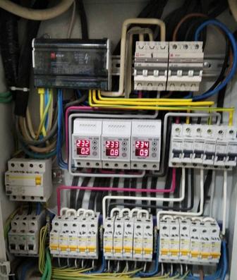 Сборка щита, замена автомата, короткое замыкание