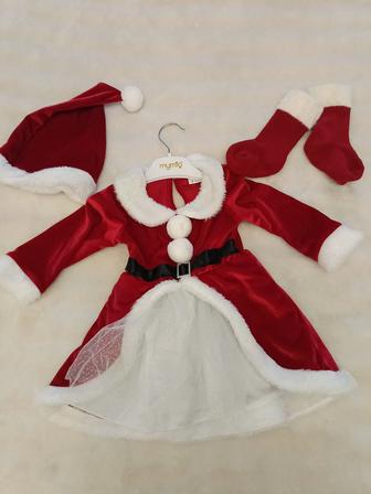 Новогодний костюм платье на 9-12 месяцев