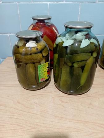 Соленые помидоры, огурцы