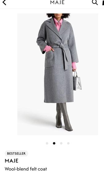 Пальто женское из шерсти от французского бренда Maje