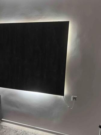 стена из гипсокартона с LED подсветкой