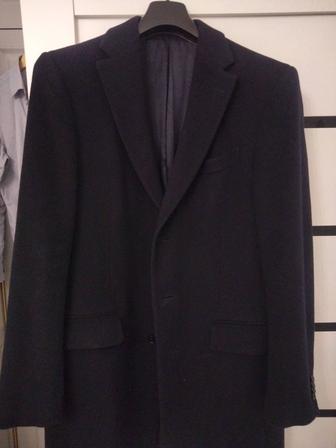 Zegna пальто 50 _52 темносинее