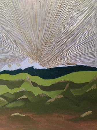 Картина Восход в горах 40/50см