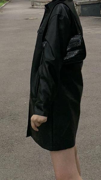 кожаный тренч