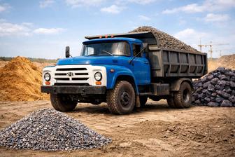 Щебень, песок, отсев, уголь, ПГС с доставкой ЗИЛ Алматинская область